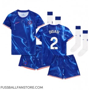 Chelsea Axel Disasi #2 Replik Heimtrikot Kinder 2024-25 Kurzarm (+ Kurze Hosen)